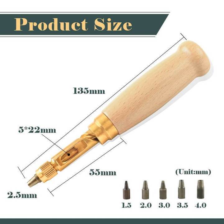 【LAST DAY SALE】6-in-1 Leather Punch Rotary Punch