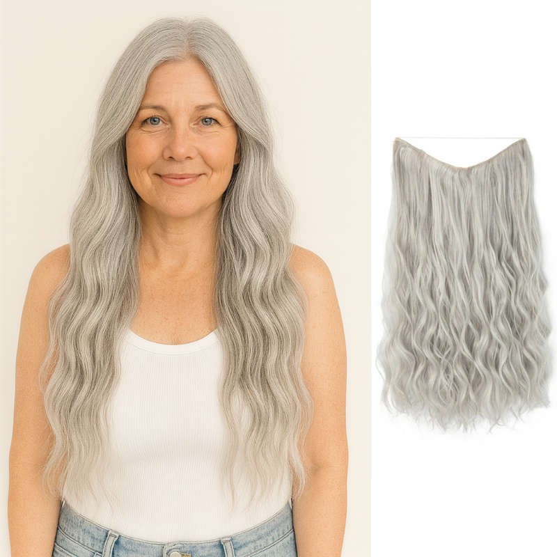 【LAST DAY SALE】Invisible Halo Hair Extensions - Fuller Hair in 60 Seconds