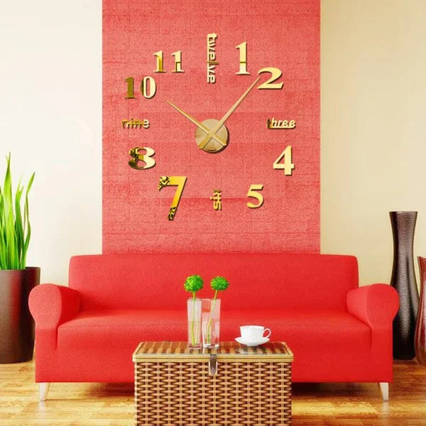 【LAST DAY SALE】TimeCraft™ - Modern Decoration Large 3D DIY Wall Clock Stickers