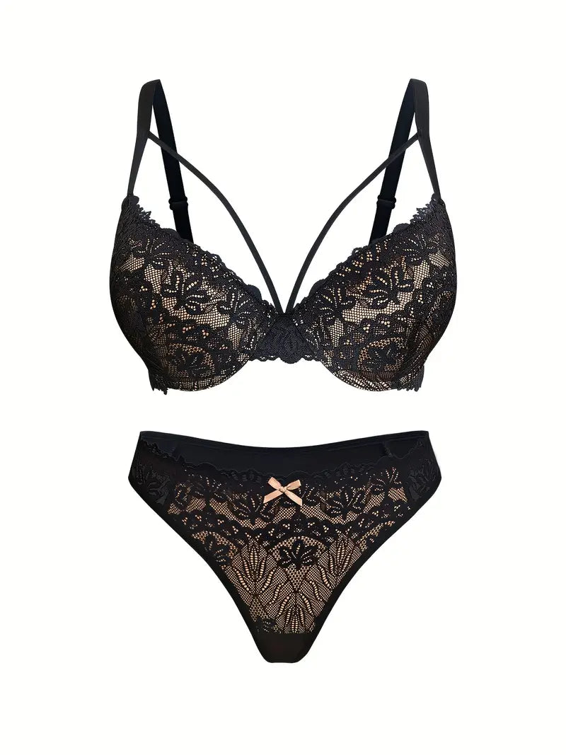 Elegant Lace Detailing Lingerie Set – Comfortable & Breathable