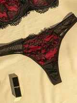 Seductive Lace Lingerie Set – Double Layer Bra & Panties