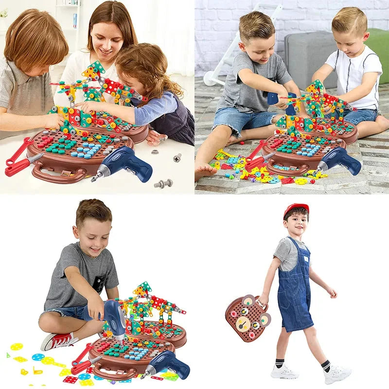 【LAST DAY SALE】DrillCraft™ - Children Electric Drill Puzzle Toolbox