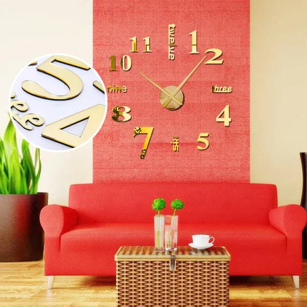 【LAST DAY SALE】TimeCraft™ - Modern Decoration Large 3D DIY Wall Clock Stickers