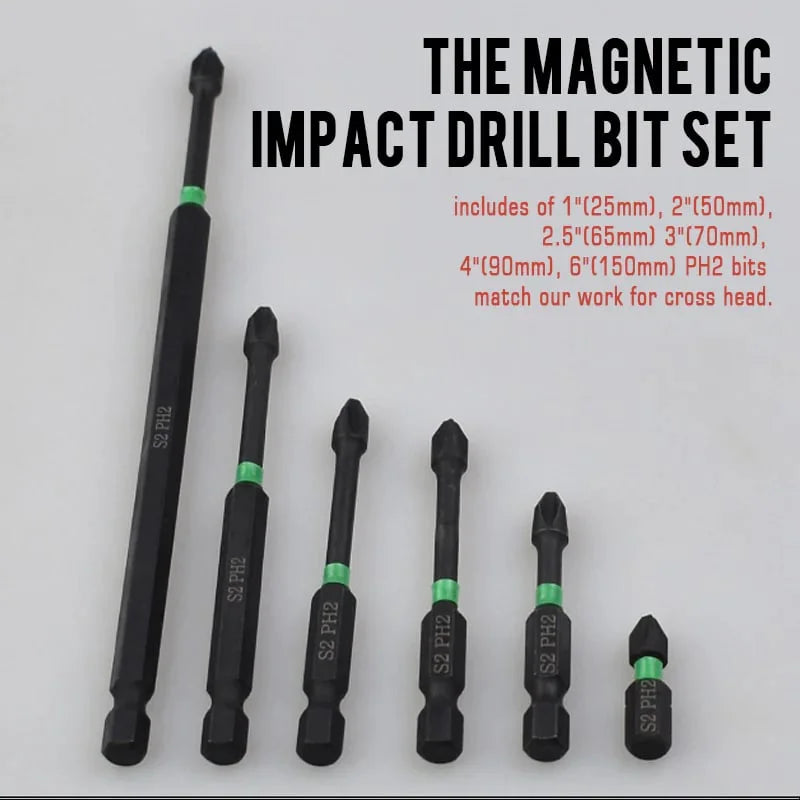 【LAST DAY SALE】PH2 Magnetic Screwdriver Bit Set - Drilling work no longer be complicated!