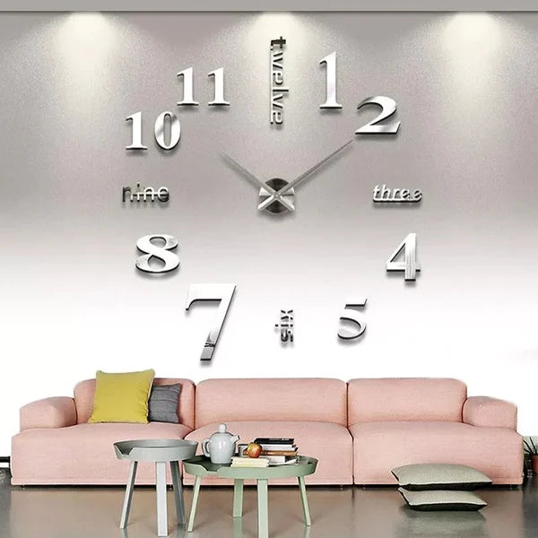 【LAST DAY SALE】TimeCraft™ - Modern Decoration Large 3D DIY Wall Clock Stickers