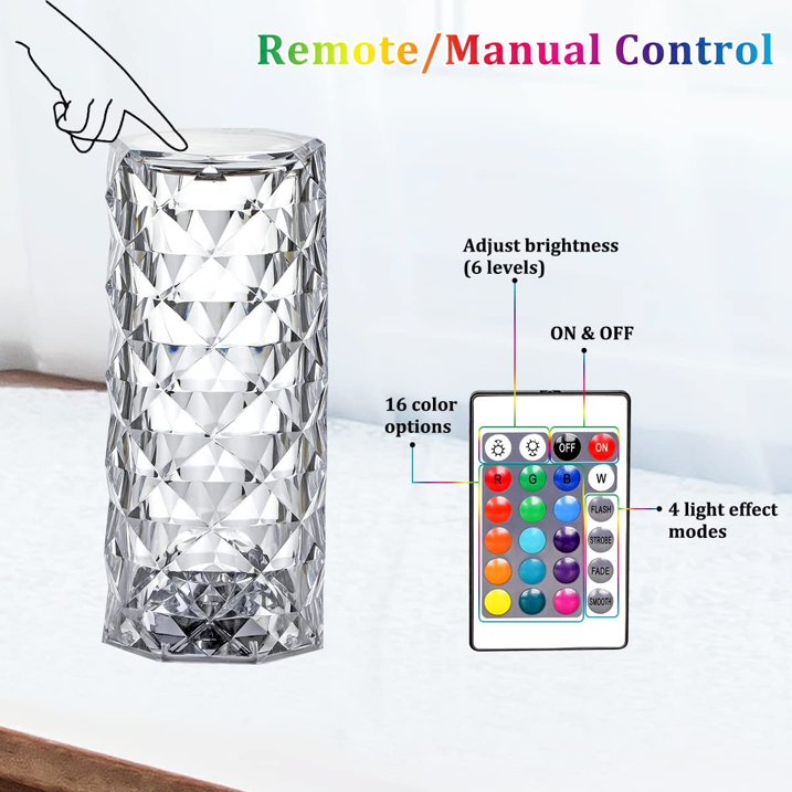 【LAST DAY SALE】RoseShine™ - Crystal Rose Night Lamp