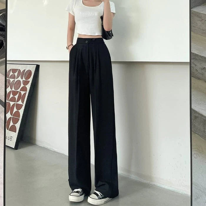 【LAST DAY SALE】Pantalon with wide legs