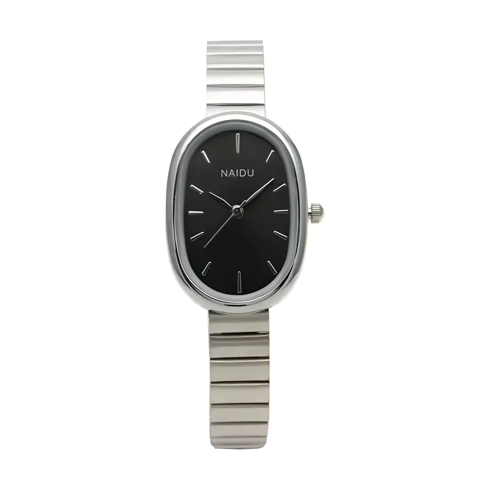 Sleek Oval Quartz Wristwatch