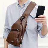 【LAST DAY SALE】StreetSmart™ - Men's Crossbody Multifunctional Leather Bag