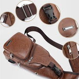 【LAST DAY SALE】StreetSmart™ - Men's Crossbody Multifunctional Leather Bag
