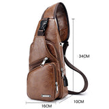 【LAST DAY SALE】StreetSmart™ - Men's Crossbody Multifunctional Leather Bag