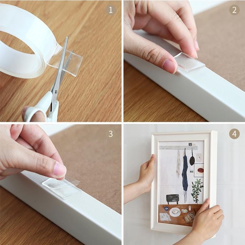【LAST DAY SALE】Transparent Magic Nano Tape Double Sided Grip Reusable Home Tape Traceless Glue