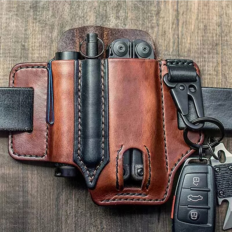 【LAST DAY SALE】Tactical Multi Tool Belt Leather Bag