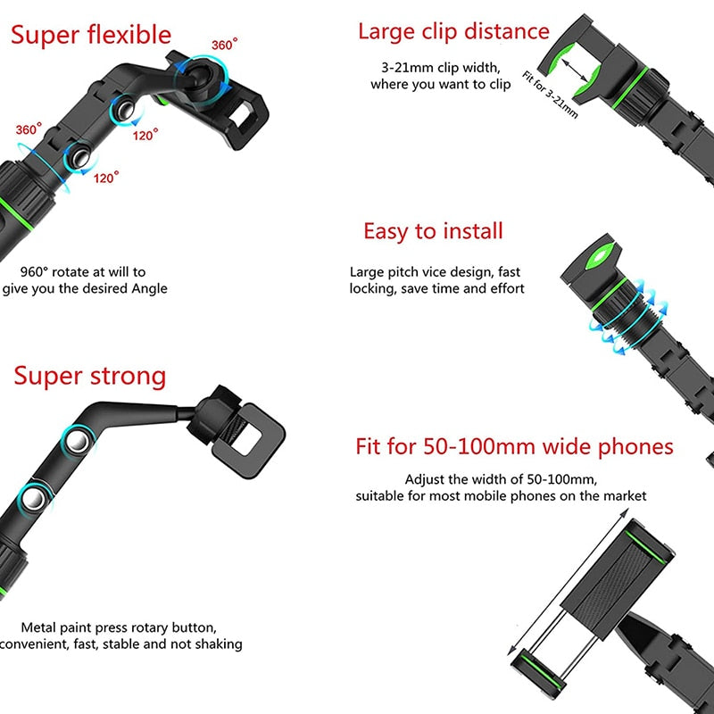 【LAST DAY SALE】Multifunctional mobile phone holder (360° Rotatable)