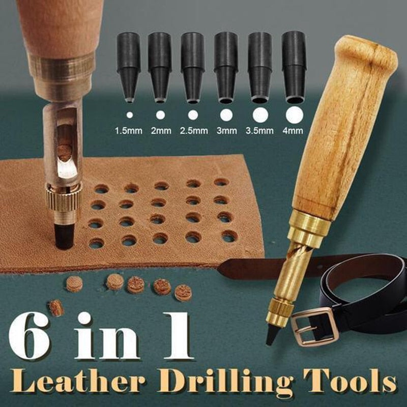 【LAST DAY SALE】6-in-1 Leather Punch Rotary Punch