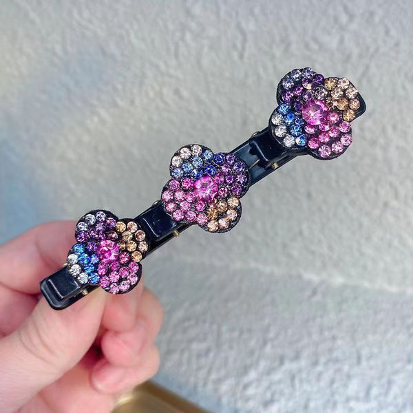 【LAST DAY SALE】Sparkling Crystal Stone Braided Hair Clips
