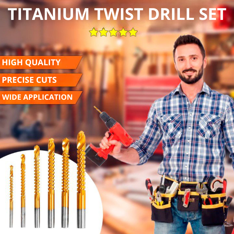 【LAST DAY SALE】Titanium Twist Drill set (5 pcs) – Nomardic