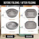 【LAST DAY SALE】Foldable Air Fryer Silicone Grill Pan