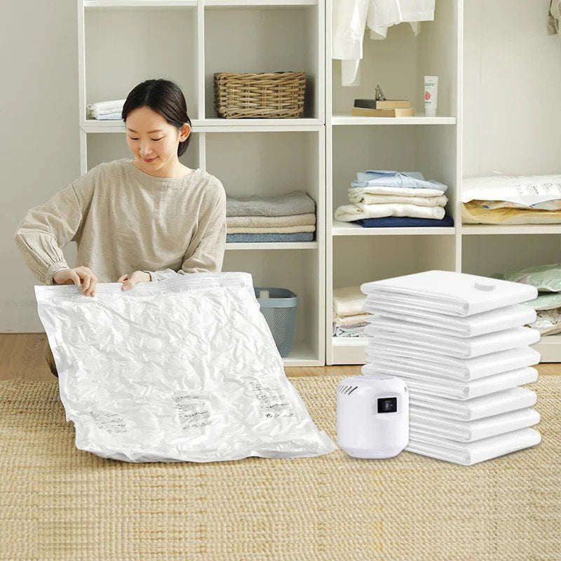 【LAST DAY SALE】Durable Electric Vacuum Compression Bag - 75% More Storage!