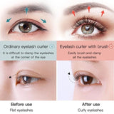 【LAST DAY SALE】New Eyelash curler with brush Makeup Tools (Buy 1 Get 1 Free)