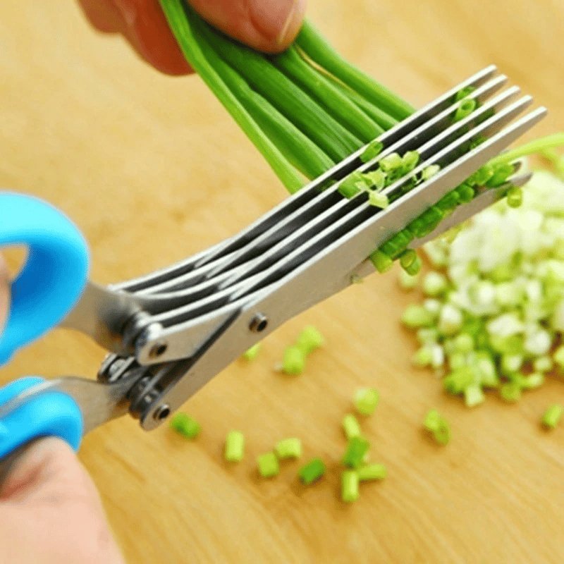 Nomadic 5 Blade Kitchen Salad Scissors, Nomardic Herb Scissors, Nomadic  Kitchen Scissors, Multilayer Spring Onion Scissors-green
