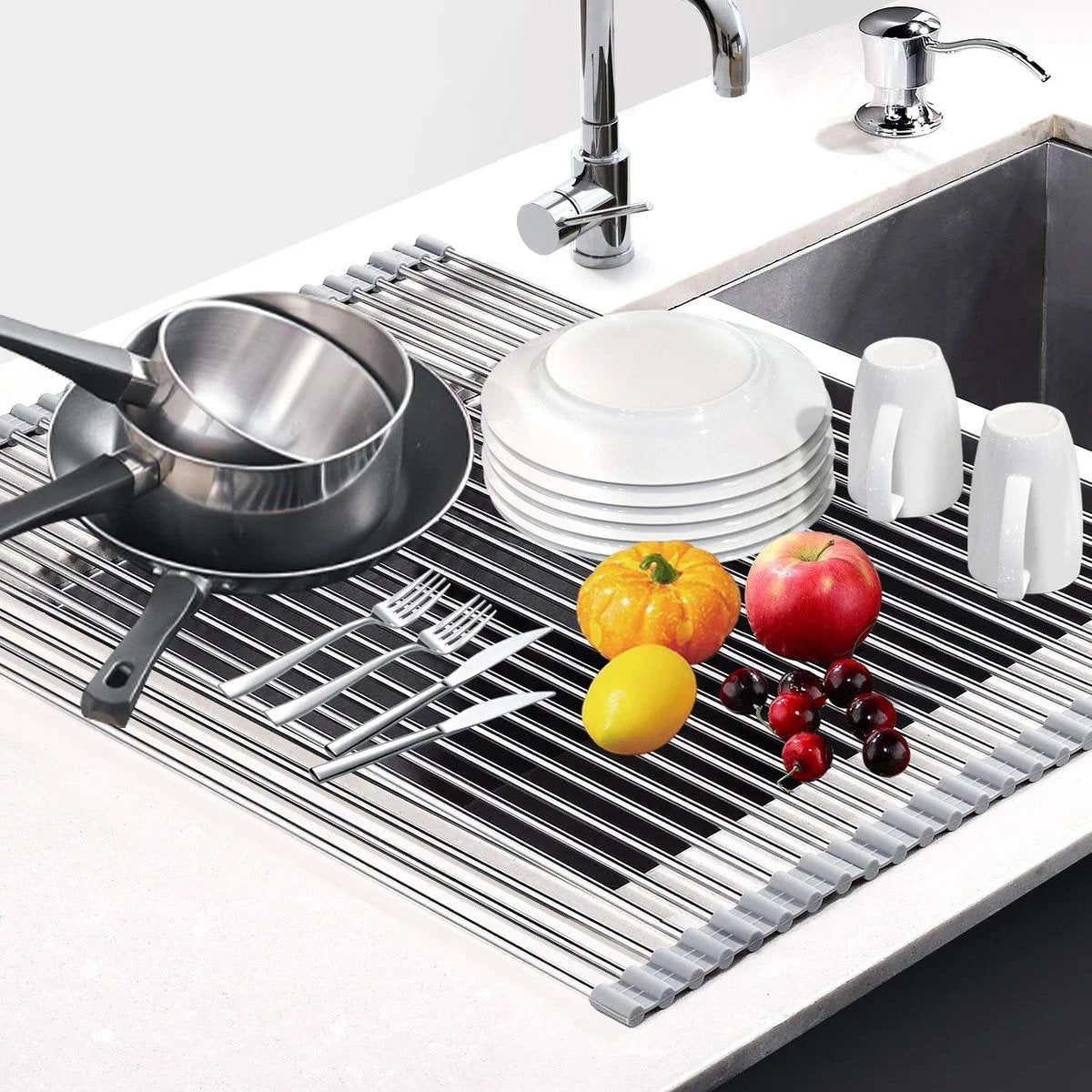 【LAST DAY SALE】Portable Stainless Steel Rolling Rack